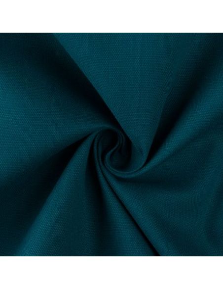 Tissu toile canvas uni sarcelle