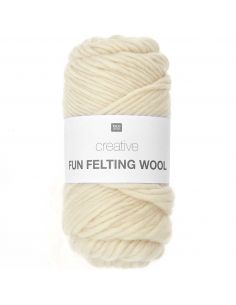 Pelote Creative fun felting wool crème