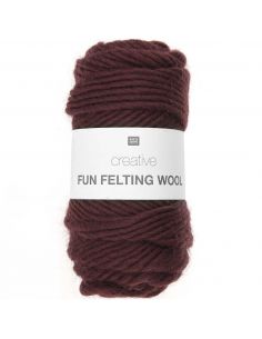 Pelote Creative fun felting wool bordeaux