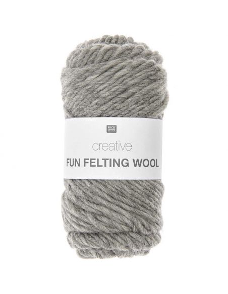 Pelote Creative fun felting wool gris