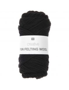 Pelote Creative fun felting wool noir