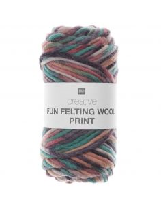Pelote Creative fun felting wool print ethno