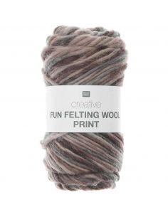 Pelote Creative fun felting wool print earthy