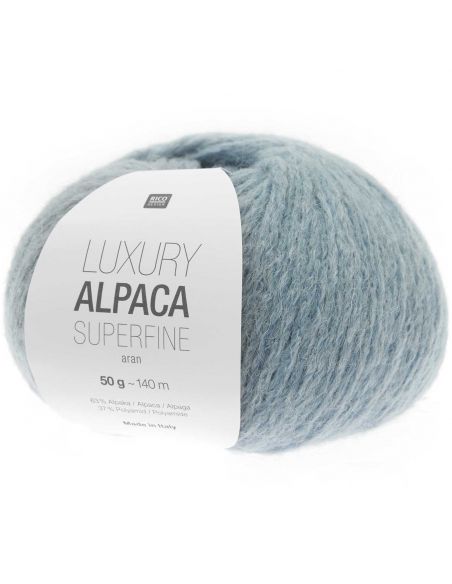 Pelote Luxury alpaca superfine aran bleu clair