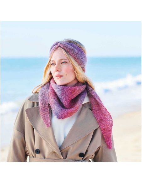 Pelote Fashion mohair rainbows flower