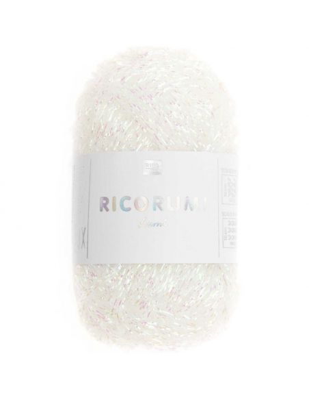 Pelote Creative Ricorumi lamé dk blanc irisé