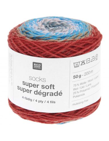 Pelote Rico socks super soft super dégradé 4 fils modern