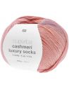 Pelote Rico socks superba cashmeri luxury 4 fils rose dégradé