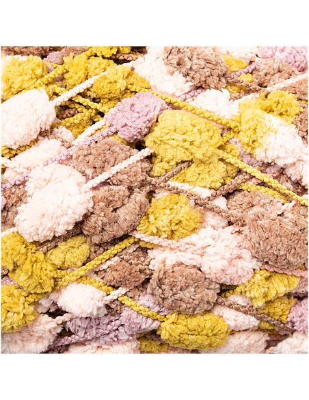 Pelote Creative pompon print moutarde-baie