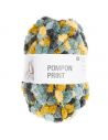 Pelote Creative pompon print moutarde-pétrole