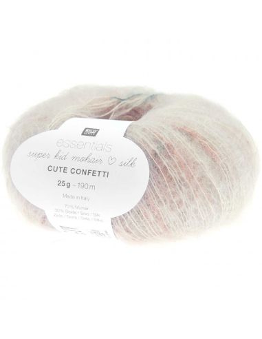Pelote Essentials super kid mohair loves silk cute confetti autumn