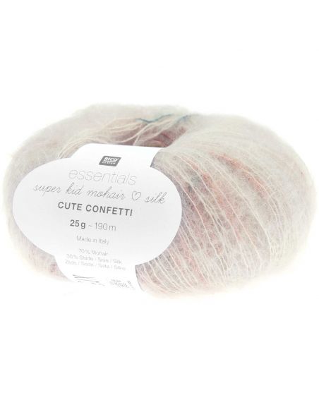 Pelote Essentials super kid mohair loves silk cute confetti autumn
