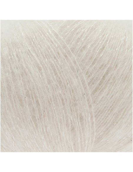 Pelote Essentials super kid mohair loves silk glamourous glitter écru