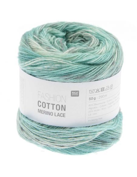 Pelote Fashion cotton merino lace aqua