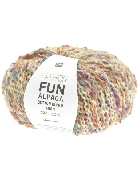 Pelote Fashion fun alpaca cotton blend multicolor blanc