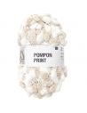 Pelote Creative pompon print beige-blanc