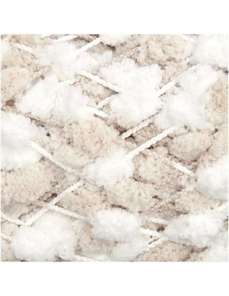 Pelote Creative pompon print beige-blanc