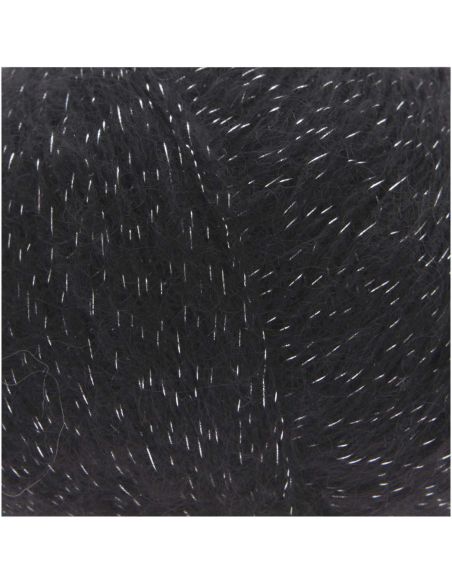 Pelote Essentials super kid mohair loves silk glamourous glitter noir
