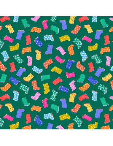 Tissu en coton Splash les bottes en caoutchouc