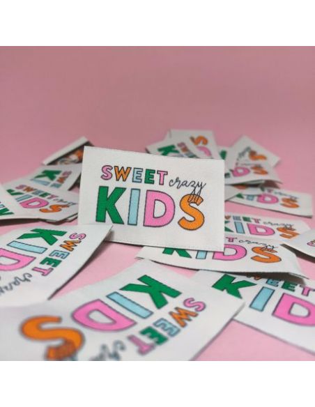 Etiquette à coudre Sweet crazy kids
