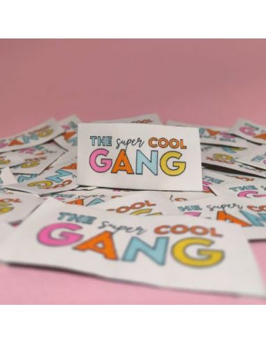 Etiquette à coudre The super cool gang