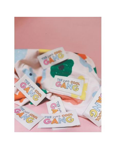 Etiquette à coudre The super cool gang