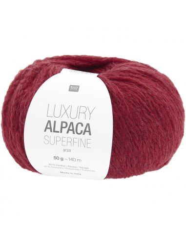 Pelote Luxury alpaca superfine aran rouge