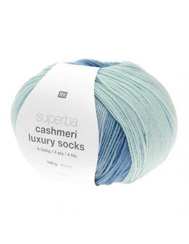 Pelote Rico socks superba cashmeri luxury 4 fils antartique