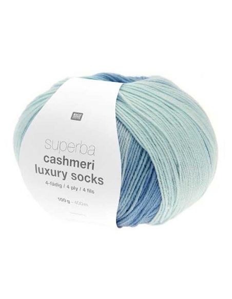 Pelote Rico socks superba cashmeri luxury 4 fils antartique