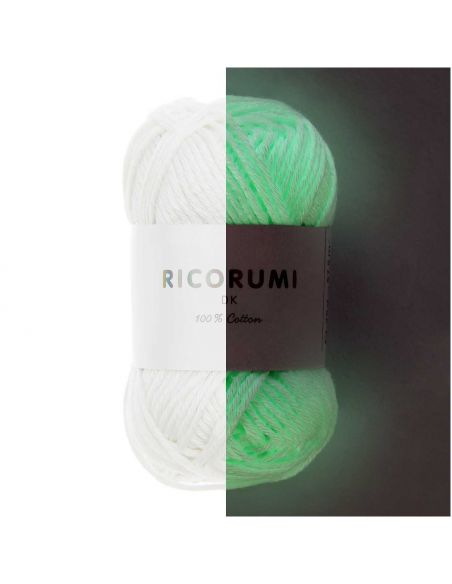 Pelote Creative Ricorumi glow in the dark blanc