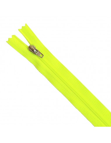 Fermeture Eclair Nylon 35cm Jaune fluo