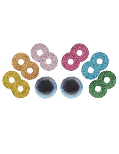 Paire d'yeux de sécurité 30mm avec 6 couleurs d'iris