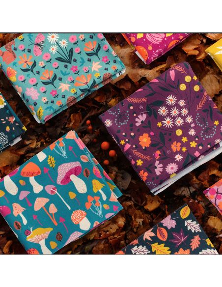 Tissu en coton Woodland Wander les fleurs