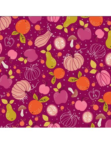 Tissu en coton Woodland Wander les courges