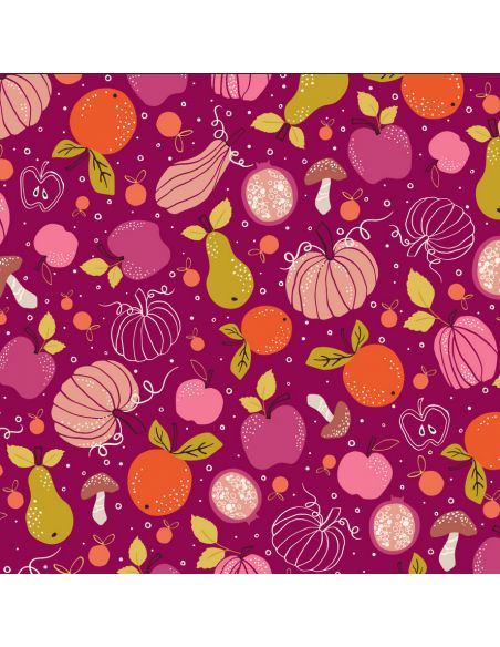 Tissu en coton Woodland Wander les courges