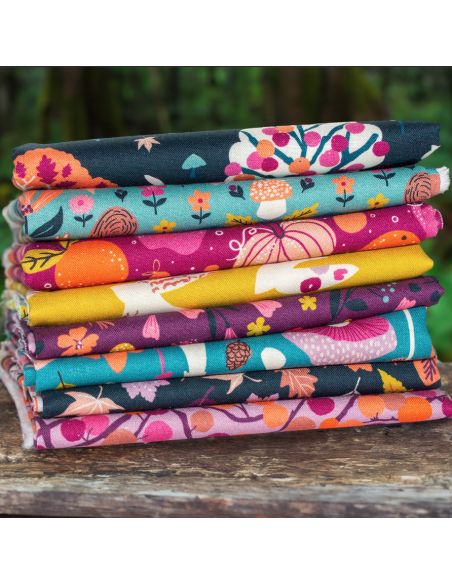 Tissu en coton Woodland Wander les écureuils