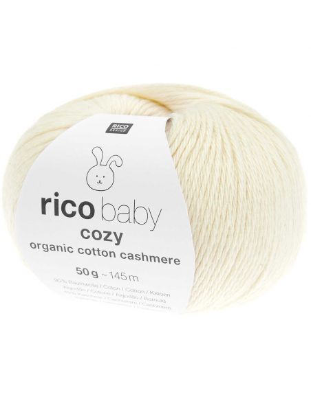 Pelote Rico baby cosy organic cotton cashmere crème