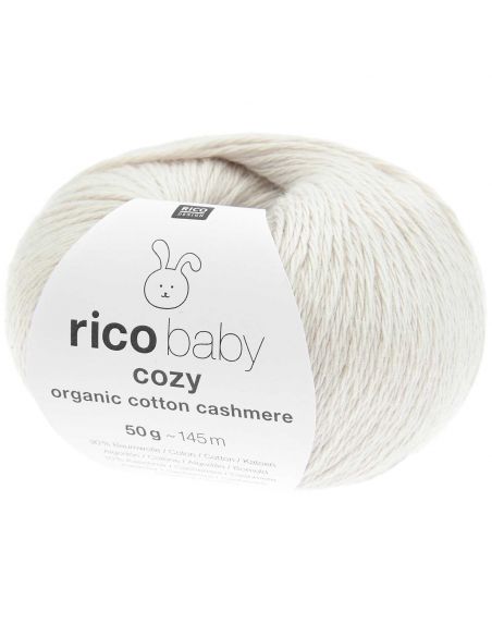 Pelote Rico baby cosy organic cotton cashmere écru
