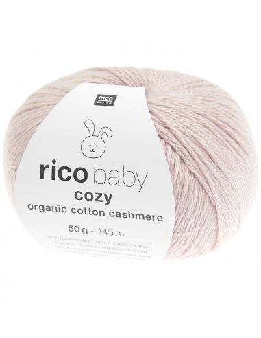 Pelote Rico baby cosy organic cotton cashmere vieux rose