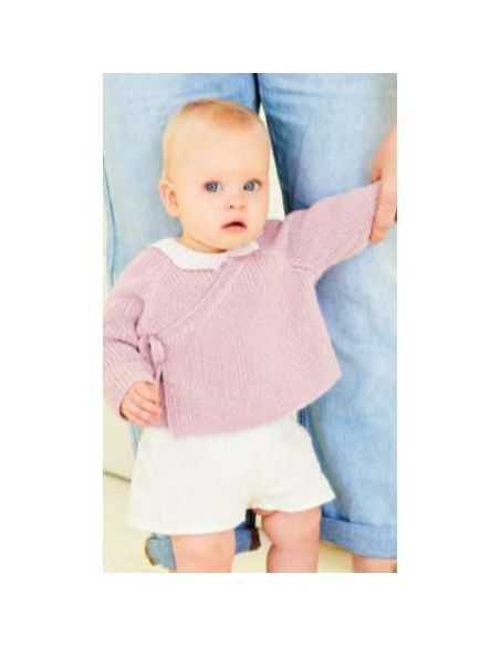 Pelote Rico baby cosy organic cotton cashmere vieux rose