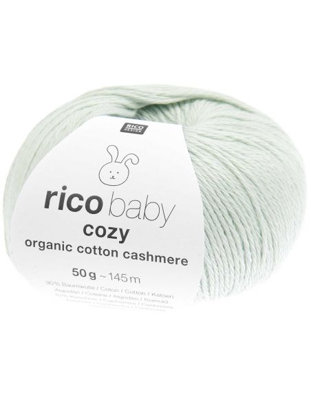 Pelote Rico baby cosy organic cotton cashmere menthe