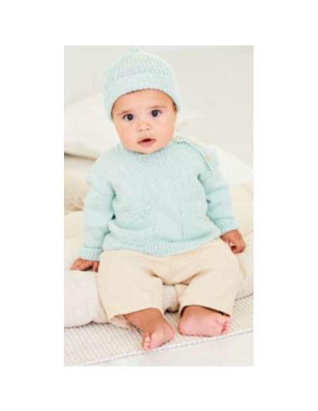 Pelote Rico baby cosy organic cotton cashmere menthe