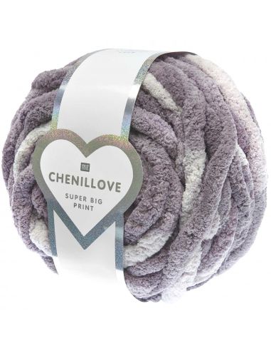 Pelote Creative chenillove super big print lilas