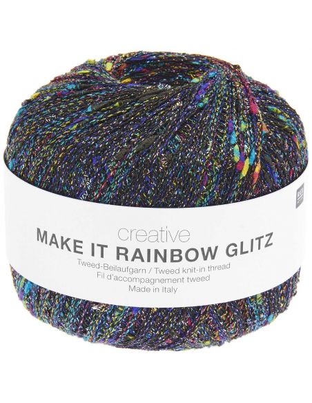 Pelote Creative make it Rainbow glitz noir