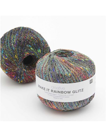 Pelote Creative make it Rainbow glitz noir