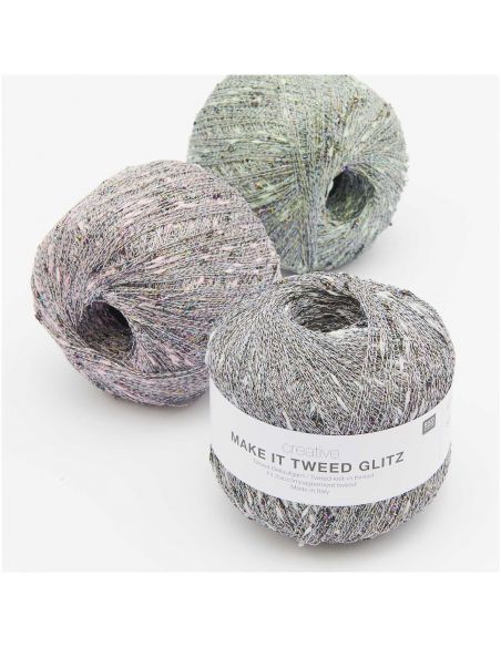 Pelote Creative make it Tweed glitz écru