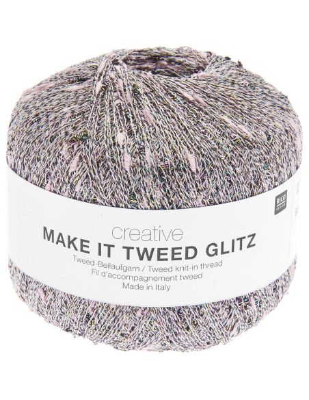 Pelote Creative make it Tweed glitz rose