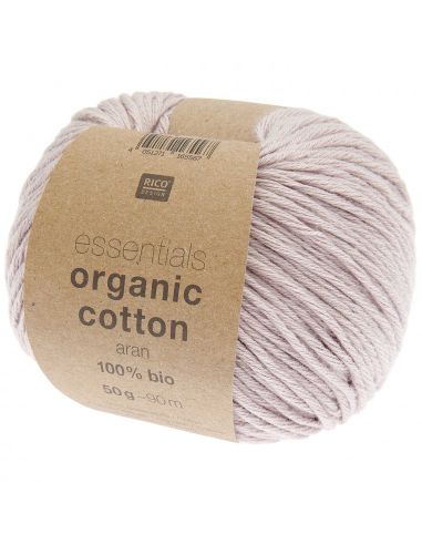 Pelote Essentials organic cotton aran mauve GOTS