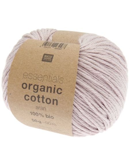 Pelote Essentials organic cotton aran mauve GOTS