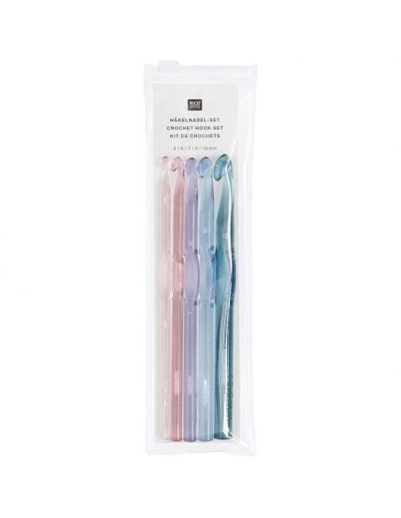 Set de 5 crochets acrylique
